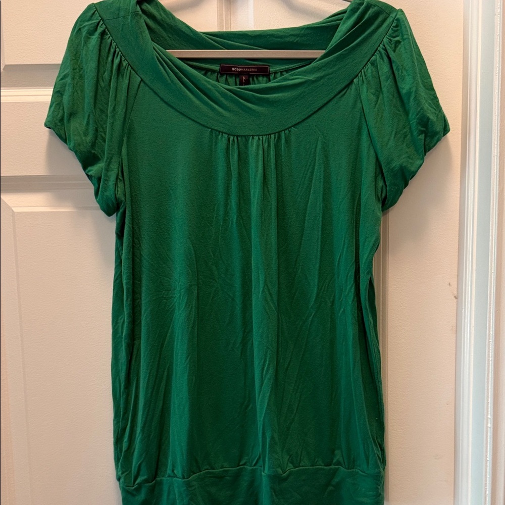 BCBGMaxAzria Emerald Green Blouse